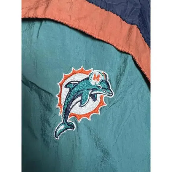 Vintage Miami Dolphins Windbreaker Full Zip Jacket NFL Pro Line Starter Size XL